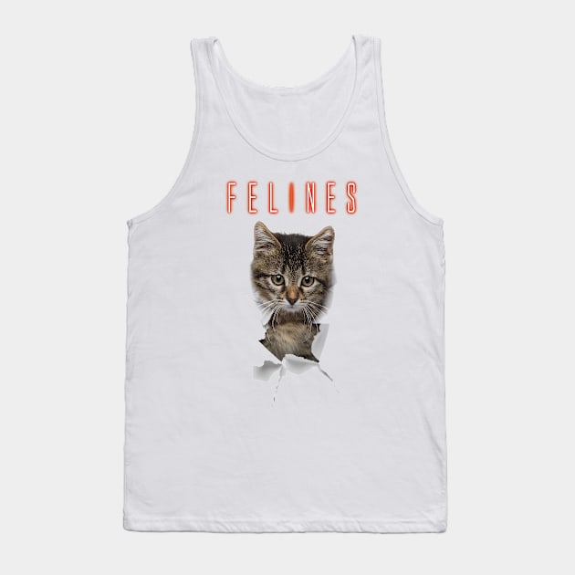 Felines - Aliens - Movies - Animals - Funny Tank Top by Design By Leo